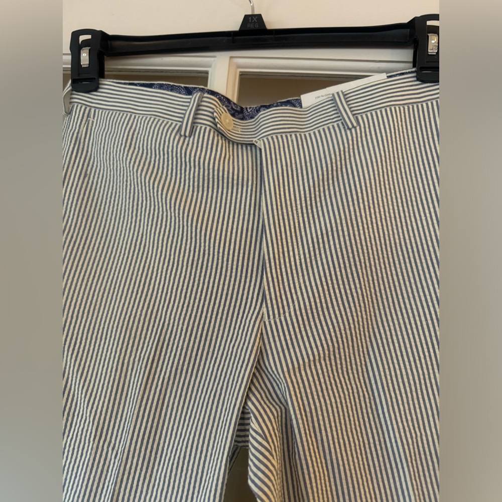 Ralph Lauren Kids Blue & White Seersucker Suit Trousers | Boys Size 20 | Cotton - Picture 5 of 5